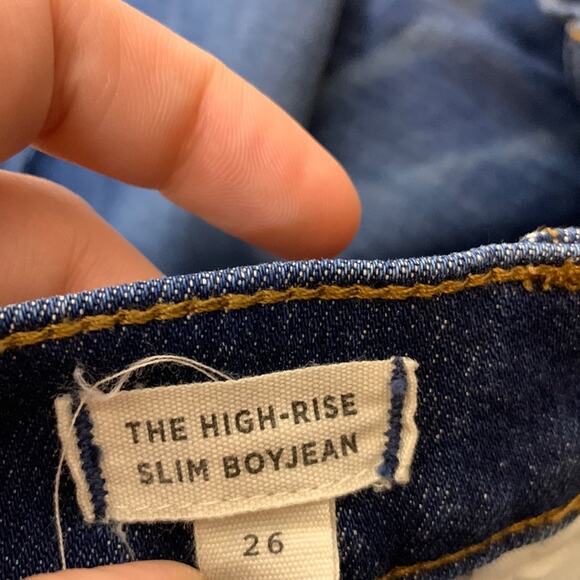 Madewell The High-Rise Slim Boyjean in Medium Blue Wash Style s 26 - Picture 2 of 7